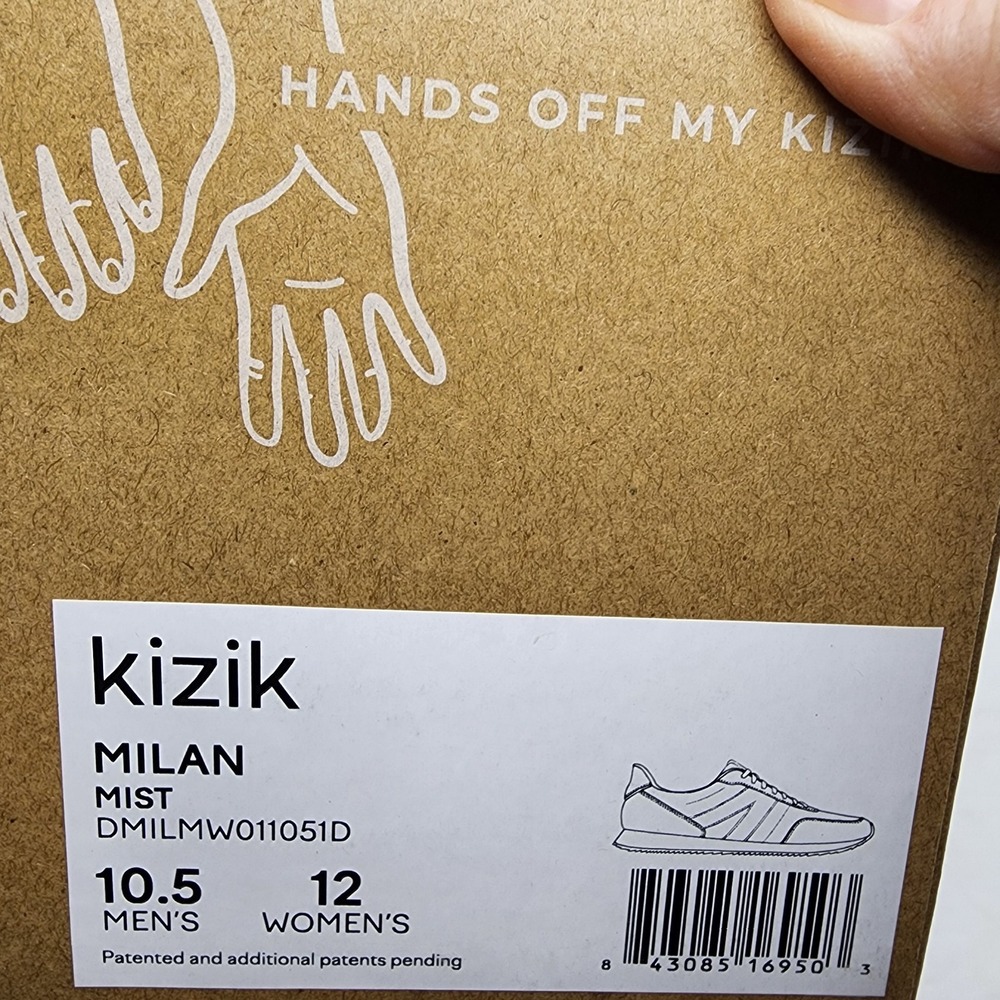 Brand New Kizik Milan Mens Size 10.5 Mist Gray Athletic Sneakers Hands Free - Picture 9 of 9